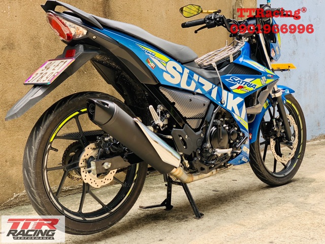 Fullset pô đen có vỹ Suzuki Raider SatriaFi [ Tặng adapter]