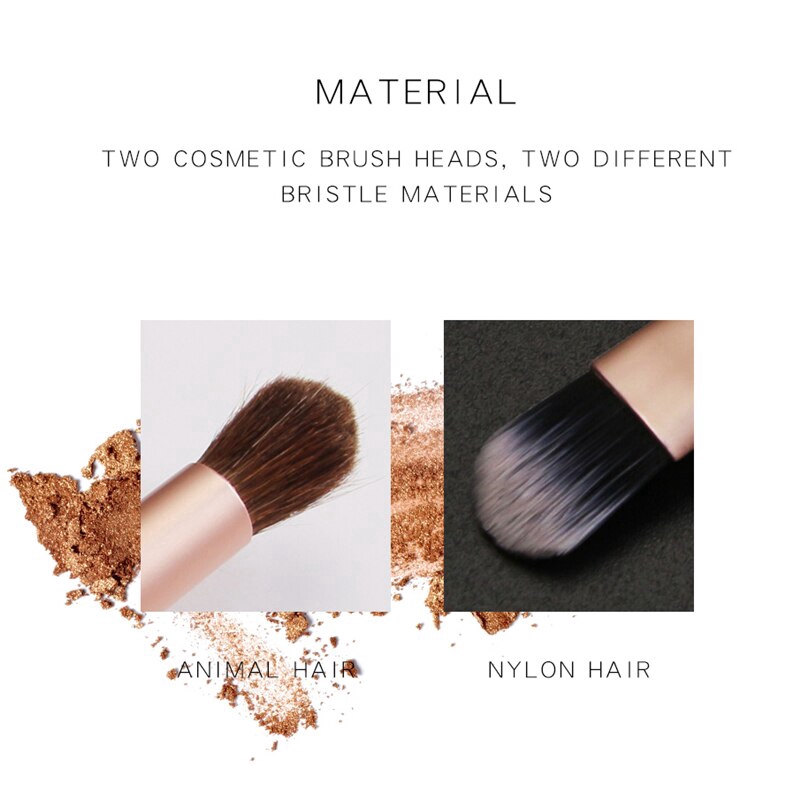 [Hàng mới về] Cọ trang điểm hai đầu tay cầm bằng gỗ sử dụng cho trang điểm mắt