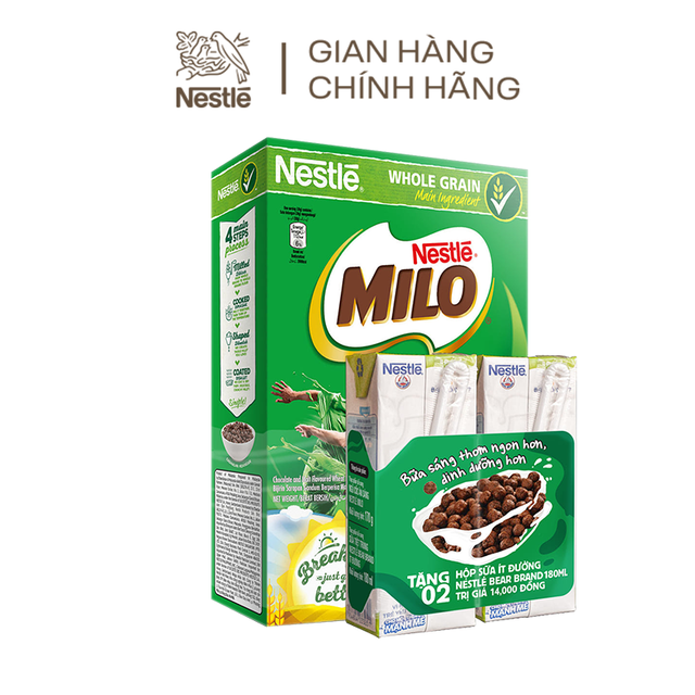 [Mã GRO1NES161 -8% ĐH 150K] [Tặng 4 hộp sữa Nestle Gấu ít đường 180ml] Combo 2 hộp ngũ cốc ăn sáng MILO (Hộp 170g) | BigBuy360 - bigbuy360.vn