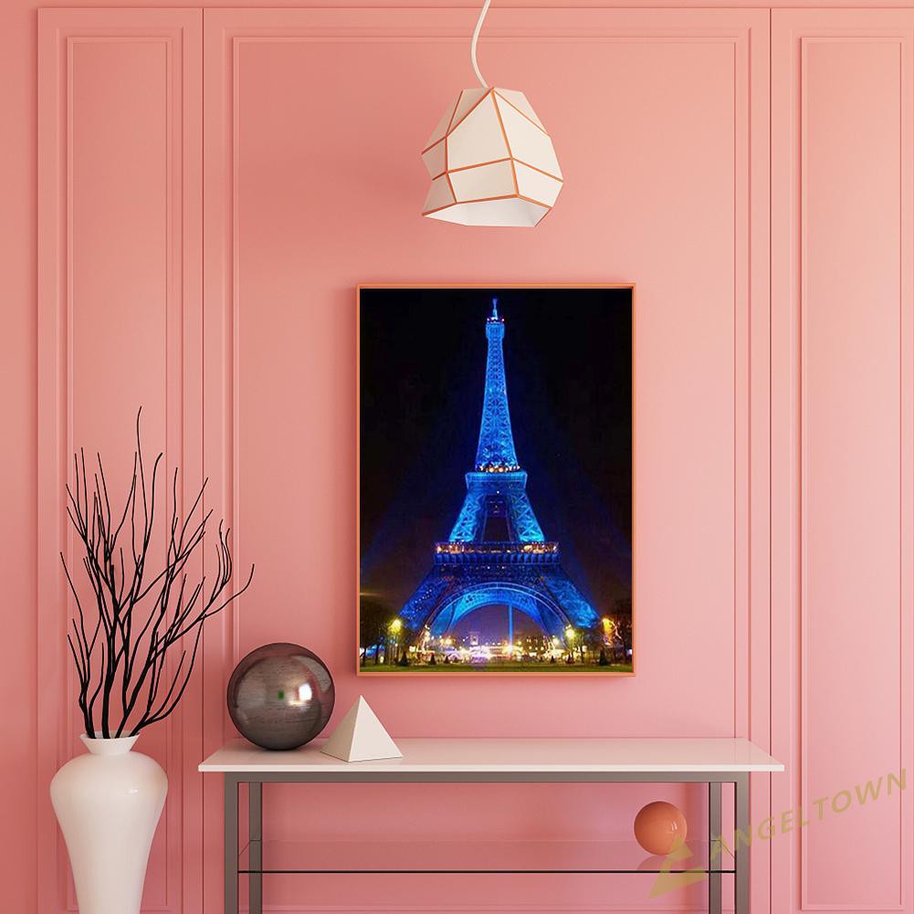 DIY 5D Mosaic Full Drill Diamond Painting Eiffel Tower Rhinestone Cross Stitch