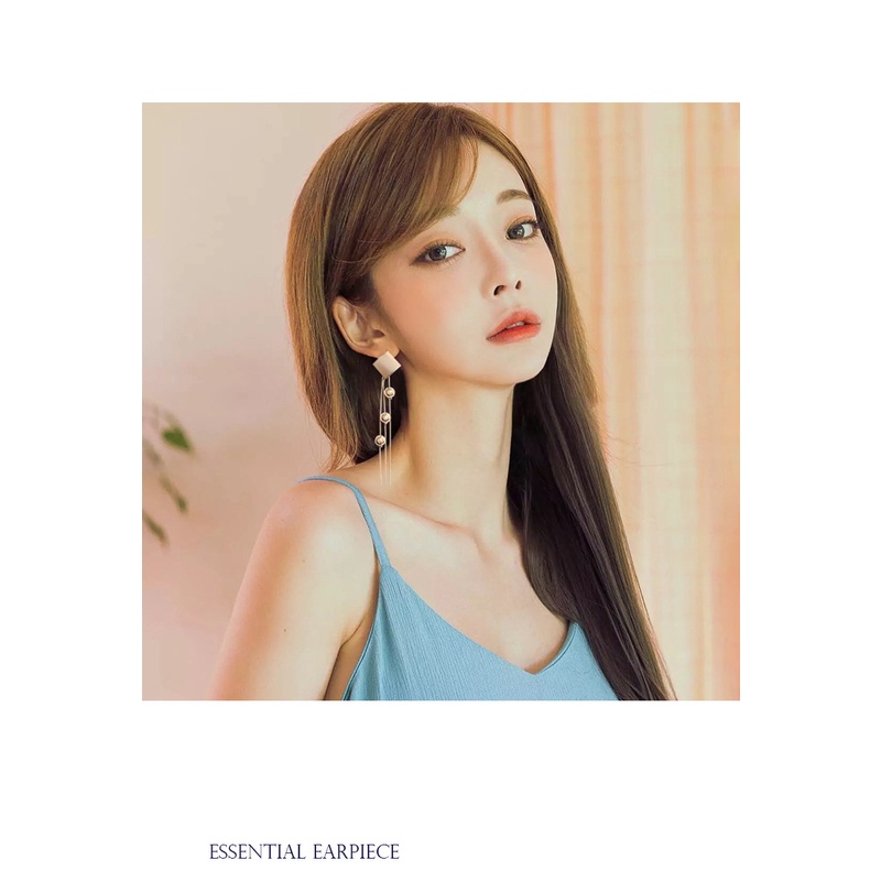 Khuyên tai YeYi mạ bạc 925 dáng dài thiết kế xinh xắn thời trang cho nữ