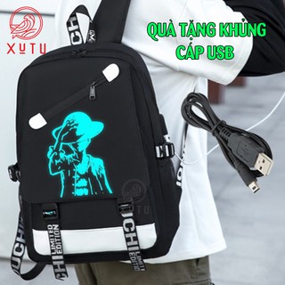 Balo nam nữ đi học thời trang phát sáng dạ quang Xutustore - TẶNG cáp sạc USB