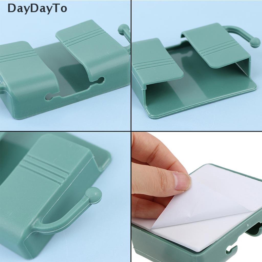 DayDayTo 1PCS Wall Mounted Organizer Box Punch TV Remote Control Storage Phone holderbox VN