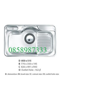 Chậu rửa bát Ecofa EJUS 850P (85x51,5cm)