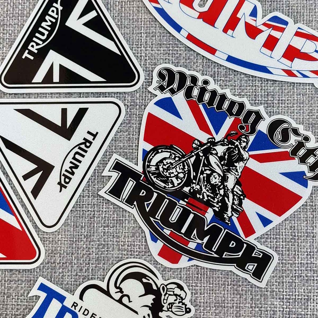 Miếng Dán Phản Quang Chống Thấm Nước Trang Trí Mũ Bảo Hiểm Xe Mô Tô Triumph
