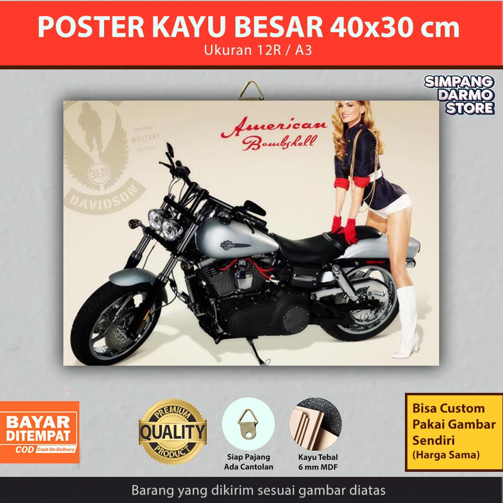 Poster Hình Xe Mô Tô Harley Davidson 30x40 cm Hld-48