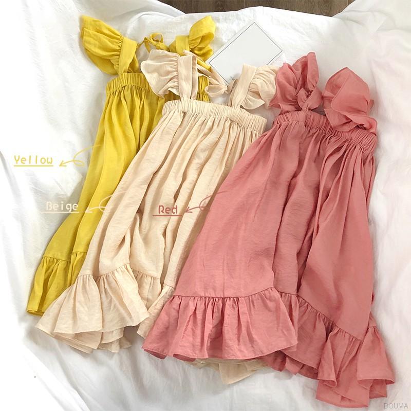 Đầm sát nách thời trang mùa hè cho bé gái 1-7 tuổi