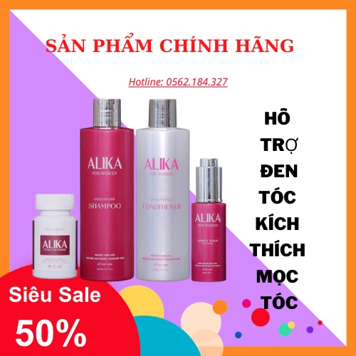 👍👍 Alika For Women Ngăn Rụng Tóc Gàu Ngứa Da Đầu , Dưỡng Mọc Tóc Mềm Mượt