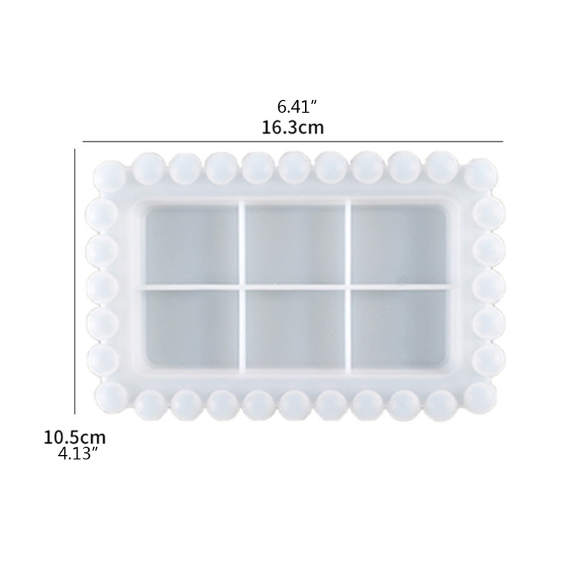 Khuôn Silicone Hình Chữ Nhật Làm Khay Đựng Trái Cây / Hạt Tiện Dụng Diy