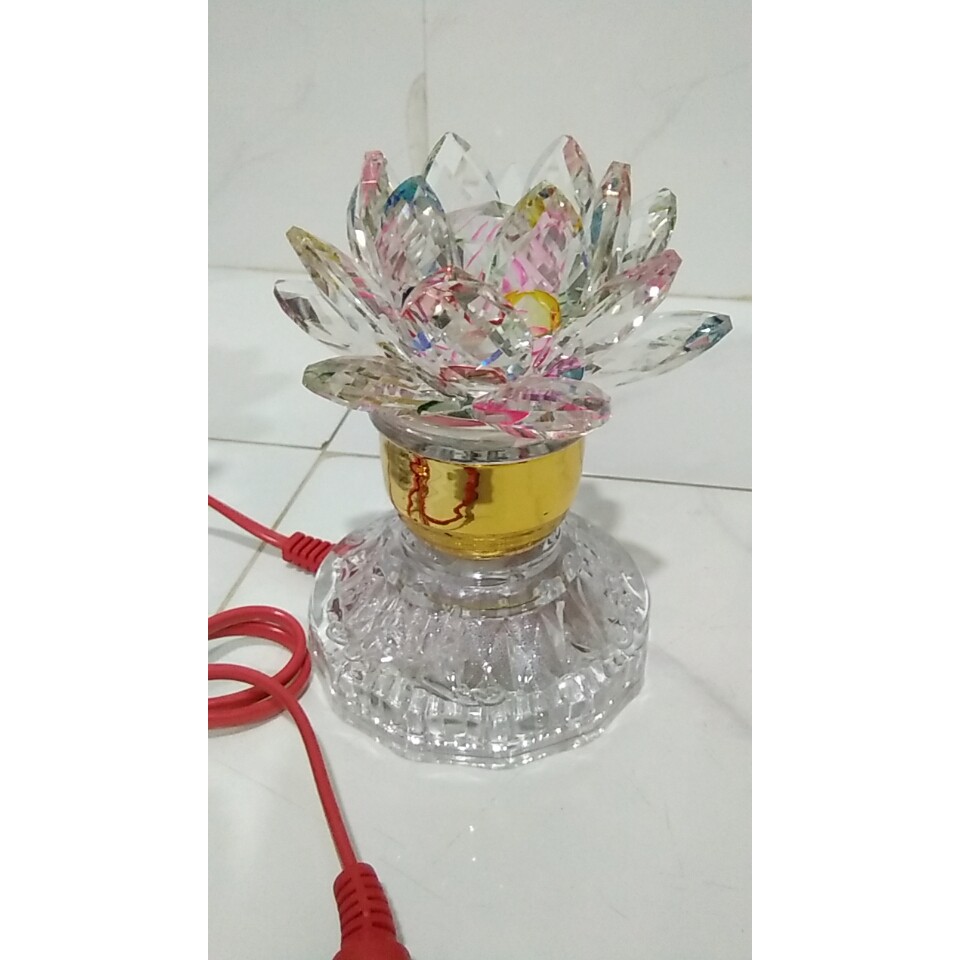 Đèn pha lê trang trí bàn thờ cao 15cm