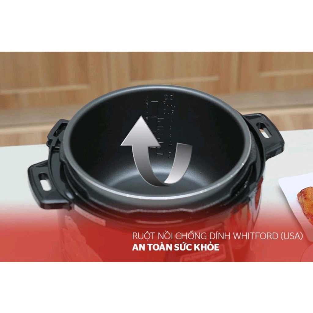 Nồi áp suất điện 5 L- Nồi áp suất SUNHOUSE đa năng hầm điện nấu cháo hẹn giờ tắt [BẢO HÀNH 12 THÁNG]