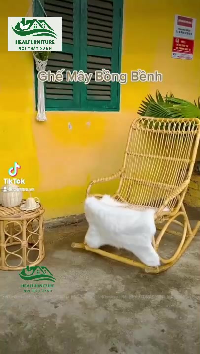 Ghế lười bập bênh thư giãn mây phòng ngủ người già, decor ban công đọc sách, trang trí phòng khách xem tivi / HealHomes | BigBuy360 - bigbuy360.vn