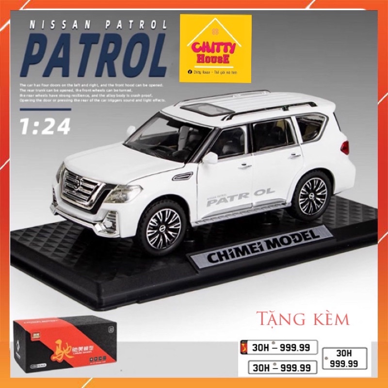 Mô hình xe hơi hợp kim NISSAN PATROL Y62 hãng Chimei tỷ lệ 1:24