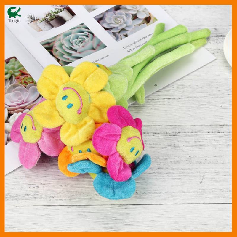Bông hoa nhồi bông hình mặt cười dễ thương
