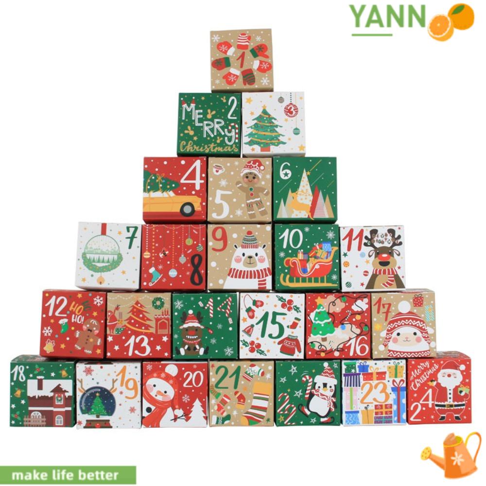 Bộ 1 24 Hộp Quà Tặng Giáng Sinh / Năm Mới Xinh Xắn