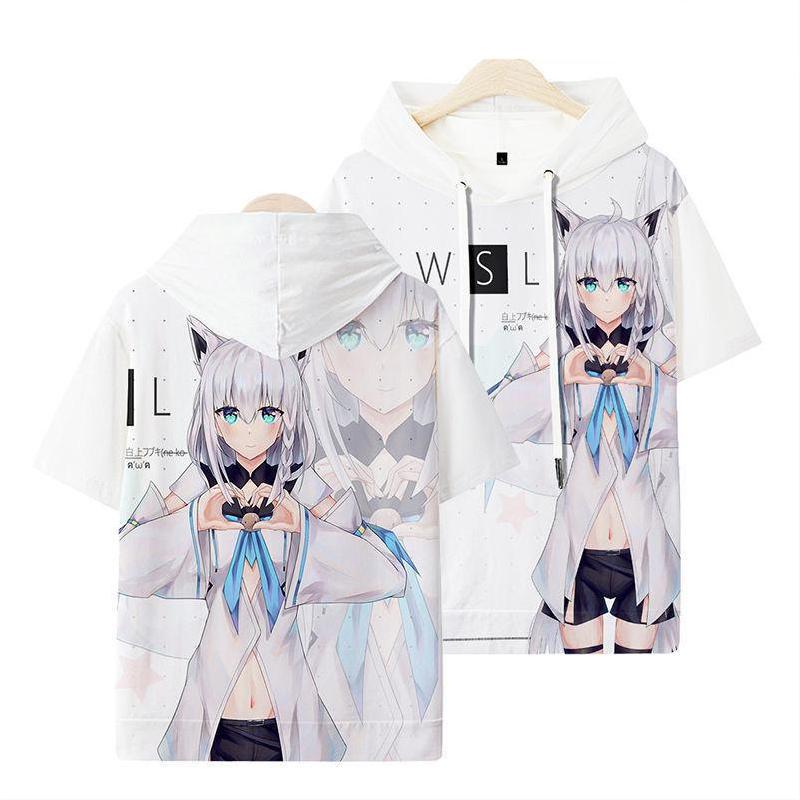 Áo Hoodie Tay Ngắn Hóa Trang Fubuki Ookami Mio Độc Đáo Plus Size | BigBuy360 - bigbuy360.vn