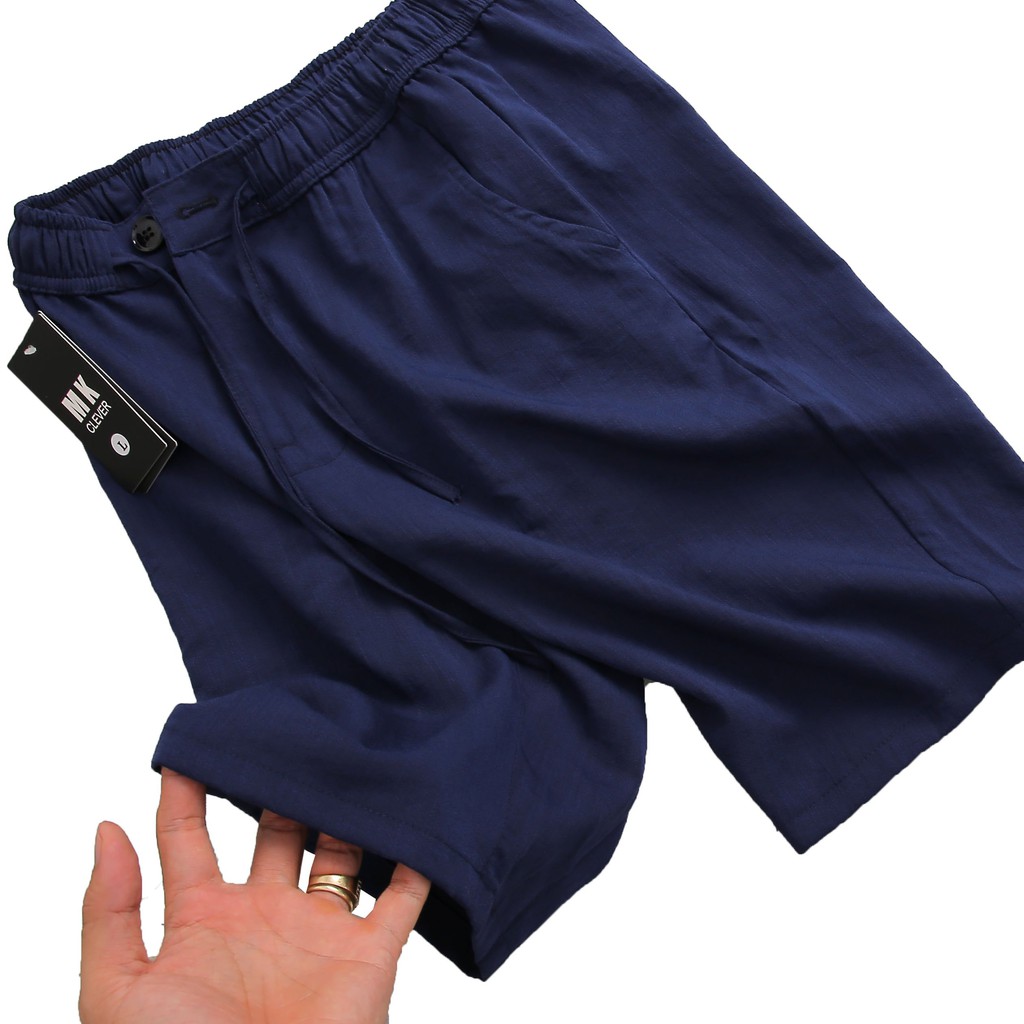 [BST MỚI HÈ 2021] Quần short đũi nam có cúc MK CLEVER, chất liệu vải đũi xước chống nhăn, mát - QSX01 | BigBuy360 - bigbuy360.vn