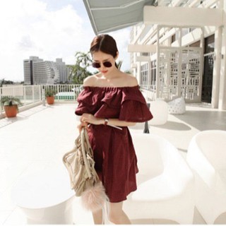 Đầm Trễ Vai Phong Cách Hàn Quốc