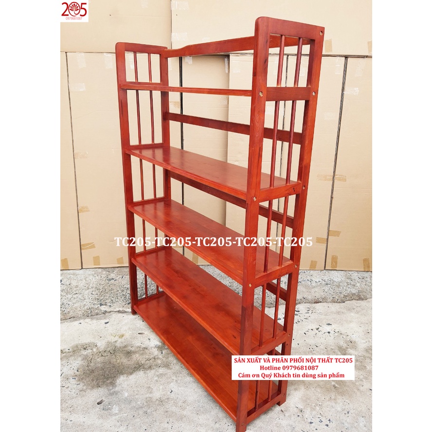 Kệ sách gỗ 5 Tầng 80x28x150cm GỖ CAO SU 100%