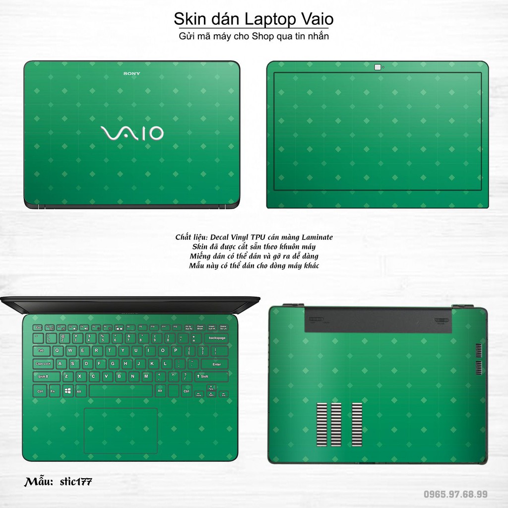 Skin dán Laptop Sony Vaio in hình Hoa văn sticker nhiều mẫu 29 (inbox mã máy cho Shop)