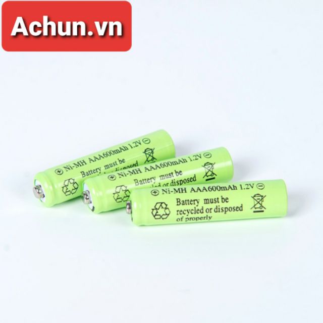 PIN SẠC Ni-MH AAA 600mAh - 1.2V kích thước 44x10mm