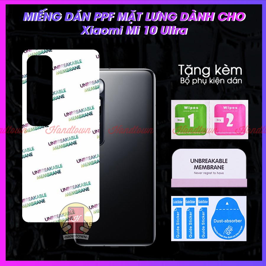 Dán PPF Mặt Lưng Xiaomi Mi 10 Ultra Mi10 Ultra Kính Cường Lực Dẻo Vân Cá Sấu / Hiệu Ứng Cầu Vồng / Trong Suốt Bảo Vệ Máy