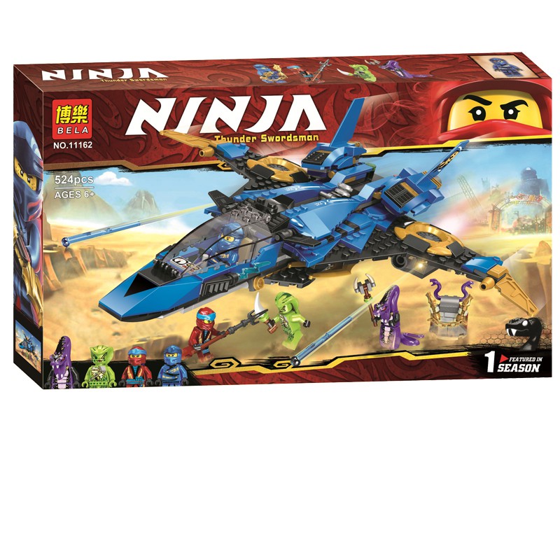 Đồ chơi lắp ráp logo ninjago máy bay của ninja jay, nya và rắn pythor p chumsworth tím season phần 10 legacy Bela 11162