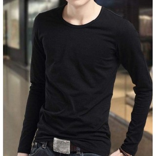 [ Hot Sale * ] Áo thun nam dài tay cổ tròn mặc thu đông, giữ nhiệt, chất cotton co giãn, dáng ôm