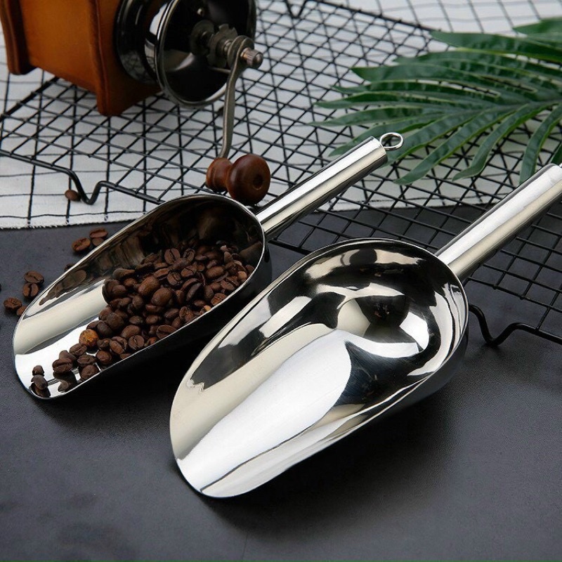 Thìa Xúc Đá, Xúc Đồ Khô Inox 304 Cam HomeWare