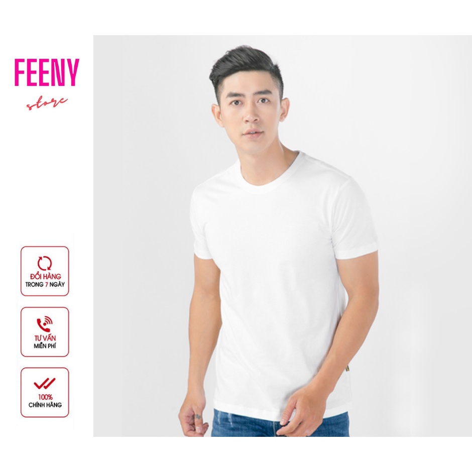 Áo thun nam cổ tròn,Áo phông nam không cổ Basic cơ bản Full Size Feeny Store FN021