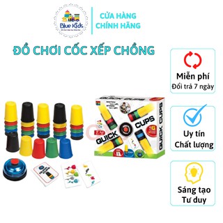 Đồ chơi cốc xếp chồng BLUE KIDS học chữ, số, màu sắc, giúp rèn luyện phản xạ, tinh mắt cho bé