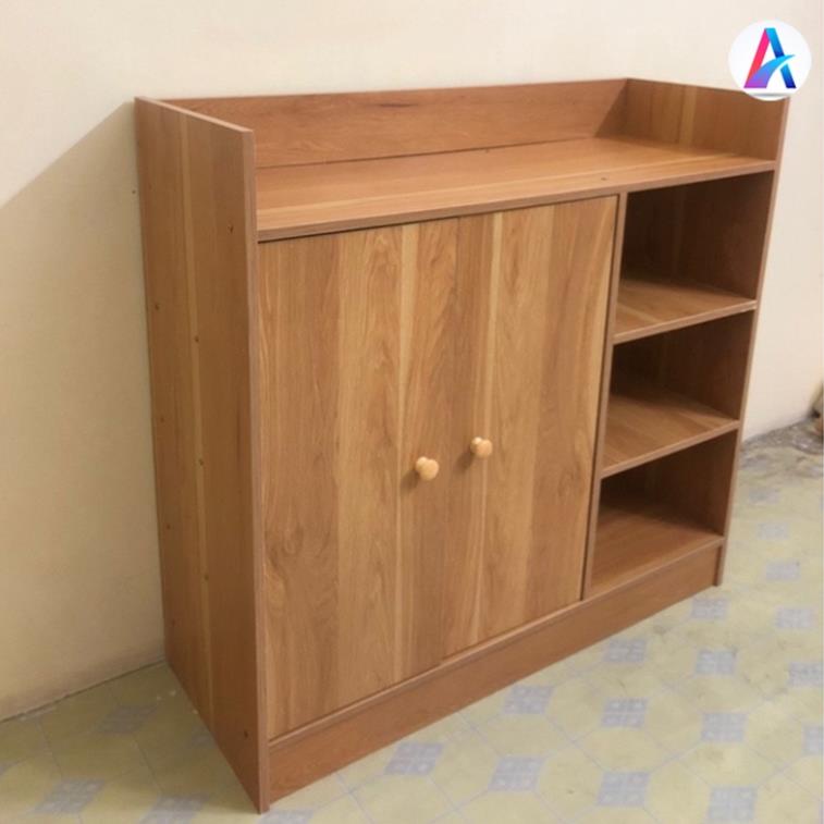 Kệ giày gỗ hiện đại cánh gỗ, phù hợp cho mọi gia đình chất gỗ MDF dày 12mm kích thước 80x80x30cm