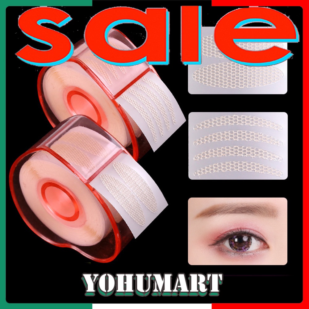 (Hàng Mới Về) Bộ 600 / 1200 Miếng Dán Kích Mí Chống Nước Và Mồ Hôi Thiết Kế Trái Tim Xinh Xắn