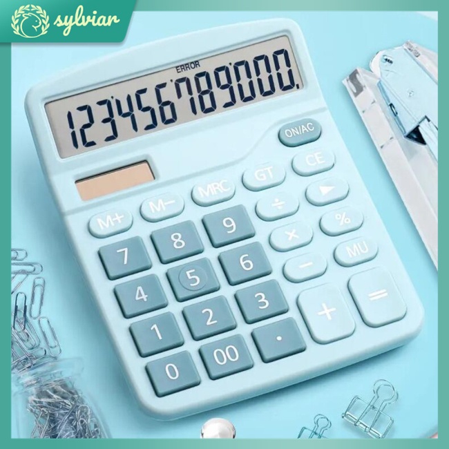 Máy Tính Năng Lượng Mặt Trời Nhiều Màu Sắc Dễ Thương