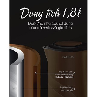Ấm siêu tốc Sato ST-1806 - 1.8L