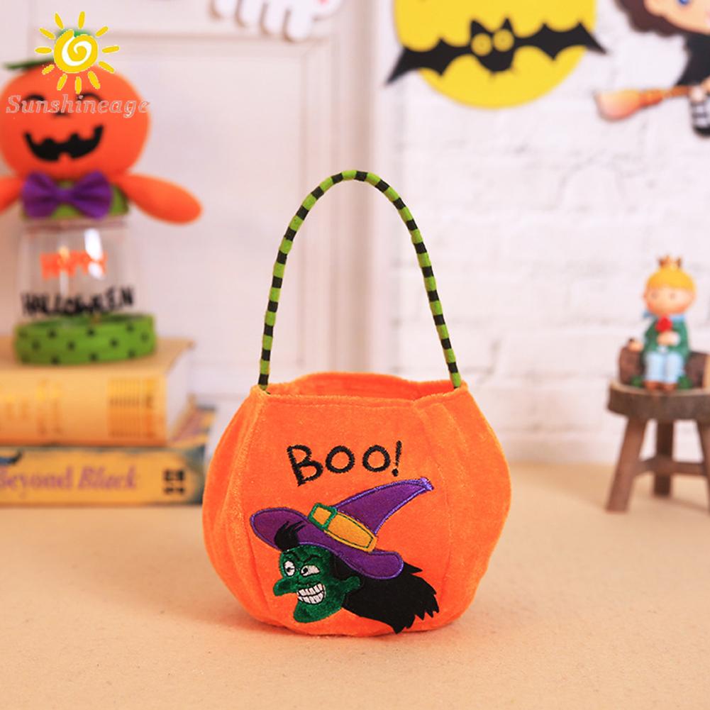 Halloween candy bag decoration childrens portable pumpkin bag gift bag Halloween props accessories supplies