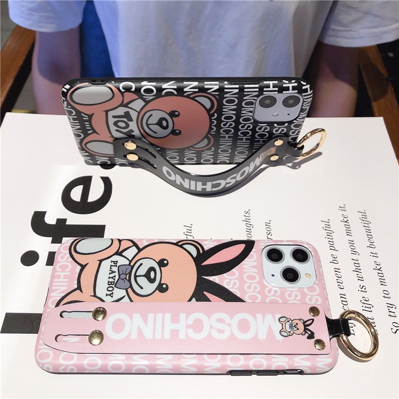 Ốp Điện Thoại In Hình Gấu Moschino Có Dây Đeo Tay Cho Iphone 11 12 Pro Xmax Xr 8plus I7 | BigBuy360 - bigbuy360.vn
