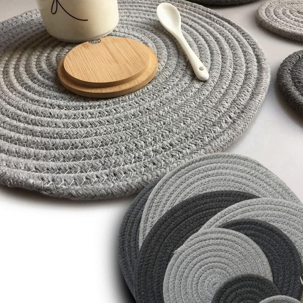 Tấm Lót Bàn Ăn Bằng Cotton Lanh Họa Tiết Giáng Sinh Dễ Vệ Sinh Tiện Dụng