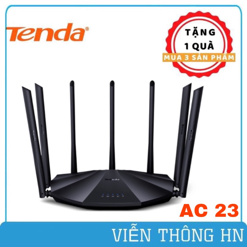 Bộ phát wifi Tenda AC23 AC11 AC7 AC5S tốc độ 2100Mbps hai băng tần 7 anten 6 dbi phủ sóng mạnh mẽ