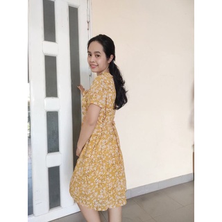 Đầm bầu voan hoa nhí