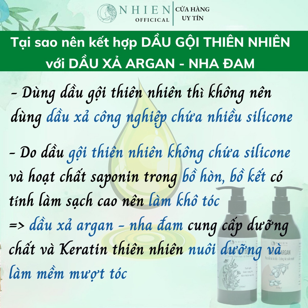 Dầu xả tóc argan, nha đam phục hồi hư tổn, dưỡng tóc suôn mềm, bóng mượt