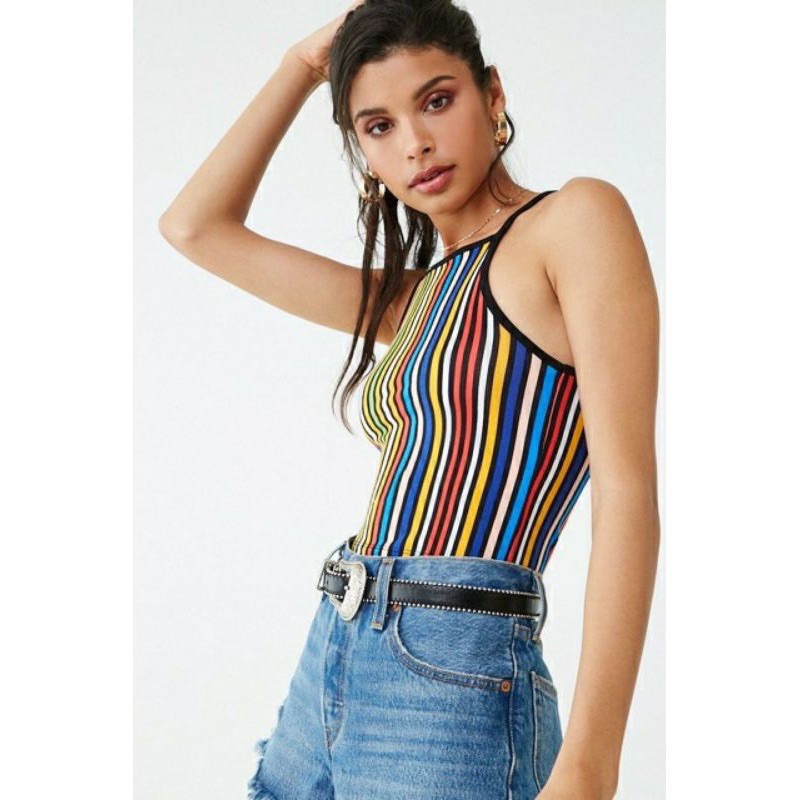 Áo croptop kẻ sọc