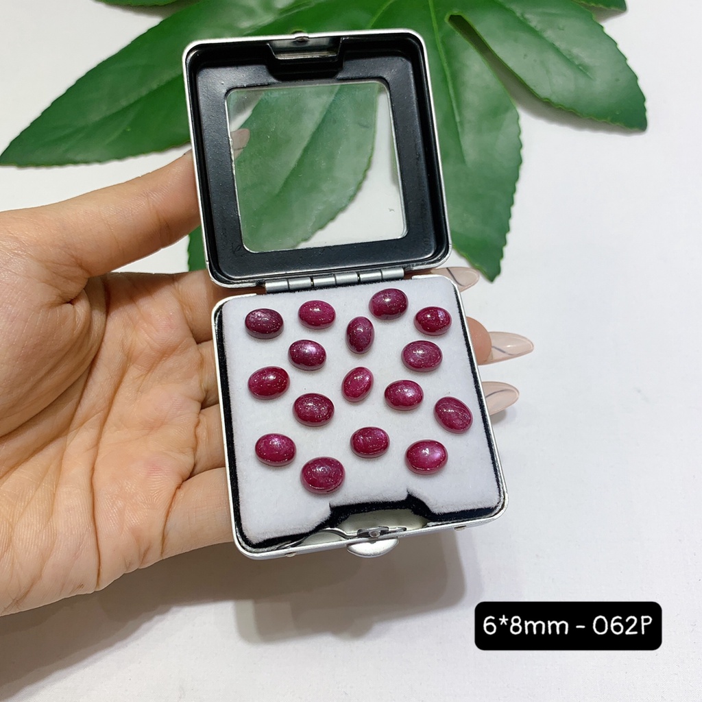 Mặt Đá Ruby Nam Phi Oval Size 4x6-11x15mm Mới Về