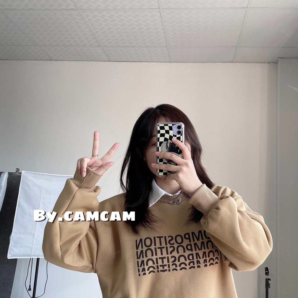 Áo Nỉ Form Rộng SWEATER 2 Màu Phong Cách Vintage 𝘽𝙮.𝘾𝙖𝙢𝙘𝙖𝙢 | BigBuy360 - bigbuy360.vn