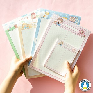 Bộ 30 trang giấy A5/A6 HOẠT HÌNH DỄ THƯƠNG