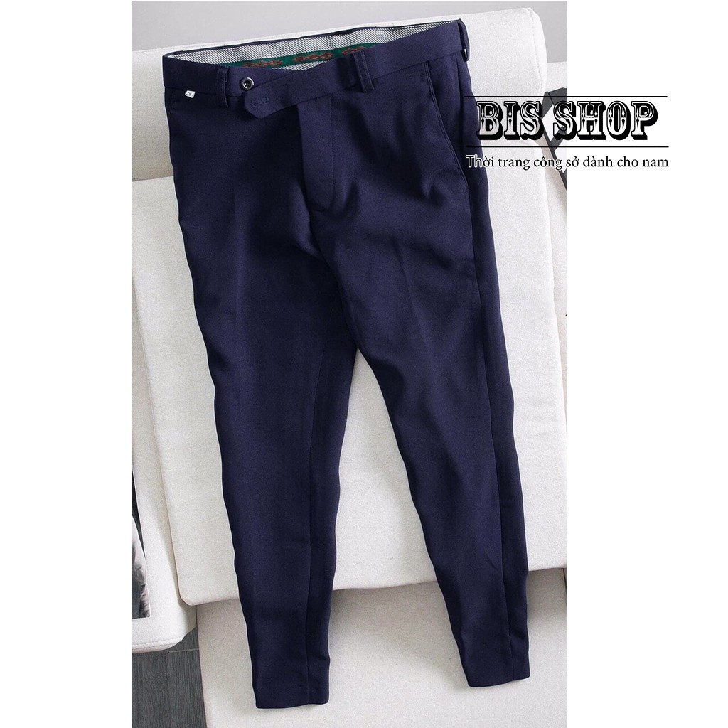 Quần âu nam vải Tuyết Mưa dày dặn , ống côn co giãn | BigBuy360 - bigbuy360.vn