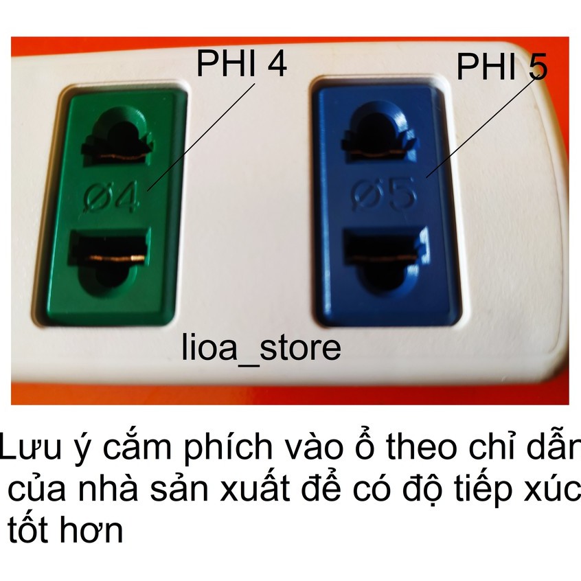 Ổ CẮM Li0A 6S TRẮNG - LOẠI PHỔ THÔNG CÓ ATTOMAT .