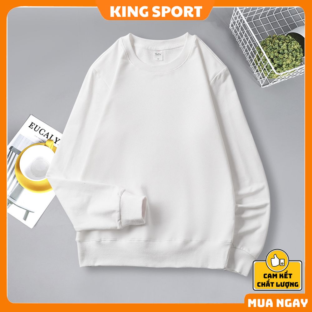 Áo nỉ nữ nam form rộng sweater form rộng chính hãng KING SPORT Áo nỉ nữ dài tay mùa đông phong cách hàn quốc