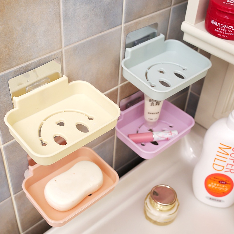 [FREESHIP 50k] Khay để xà phòng mặt cười có kèm móc dính giá sỉ 2454 SIÊU THỊ 24/7