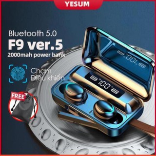 Tai nghe Bluetooth TWS F9 AMOI Quốc tế True Wireless không dây nút cảm ứng kháng nước thể thao stereo